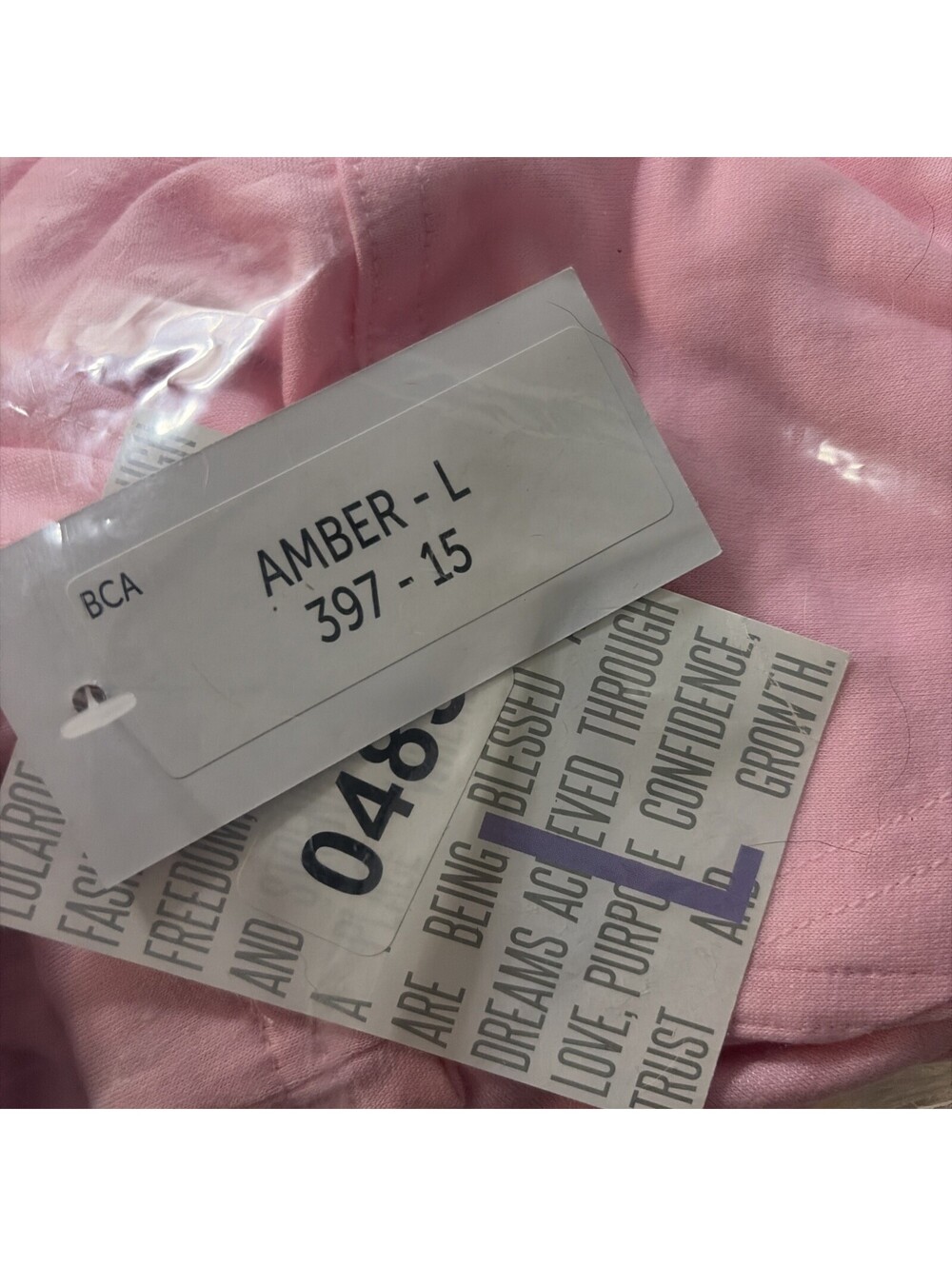 NWT LuLaRoe Amber Size Lg Long Sleeve Pink Lightweight Cancer Didn’t Win Hoodie - Picture 6 of 7